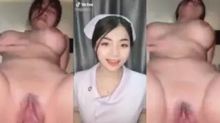 คลิปหลุดสาวพยาบาลดาวติ๊กต๊อก งานนี้บอกเลยขึ้นขย่มเองหีอย่างเนียน XXX Onlyfans porn pussy